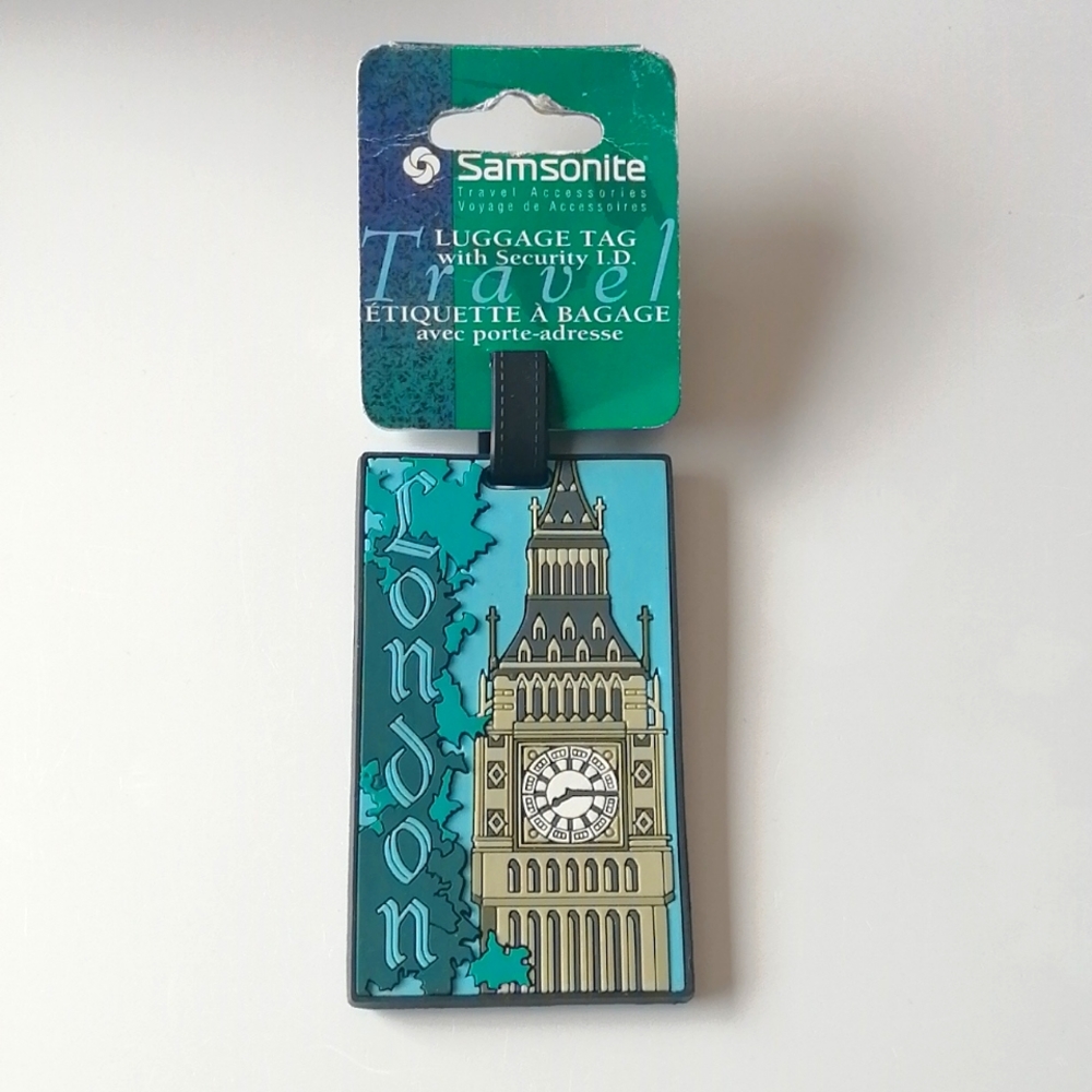 NWT Samsonite 1999 Luggage Tag with Security ID - London